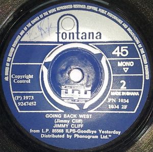 JIMMY CLIFF - Synthetic world / Going back west - 7inch (SP)