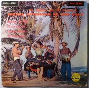 MICHEL ATTENOUX ET GEO DALY - Merengue de Paris / Mi cha cha cha / Lagrimas / Muchacha Bolero - Disque 45T (SP 2 titres)