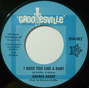 ANDREA HENRY / THE GROOVESVILLE MEN - I need you like a baby / Genie (Inst) - 7inch (SP)