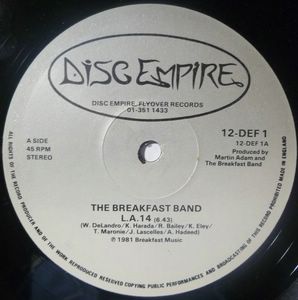 THE BREAKFAST BAND - L.A. 14 / Dolphin ride - 12 inch 33 rpm