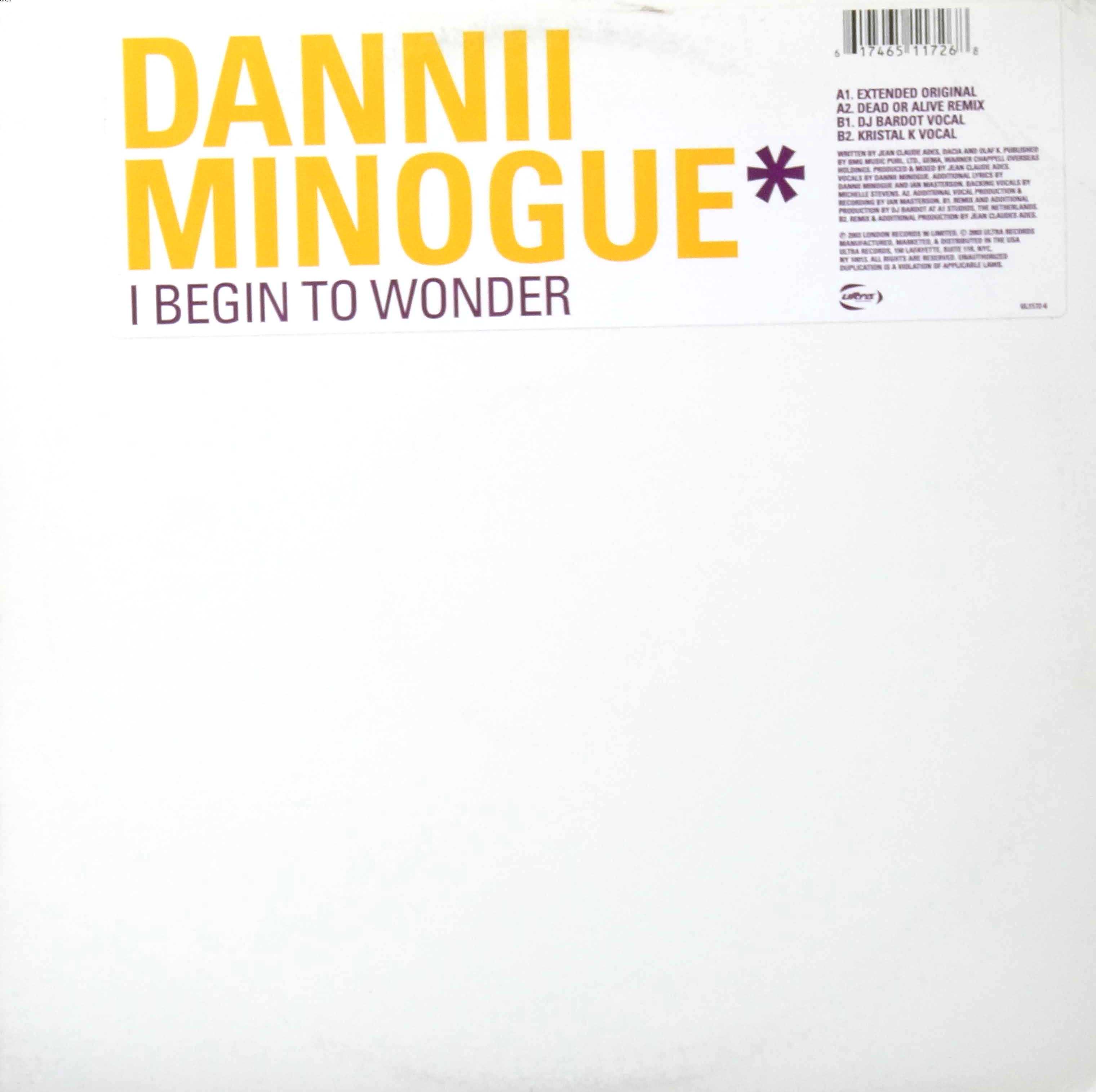 Album I begin to wonder de Dannii Minogue sur CDandLP Album I begin to wonder de Dannii Minogue sur CDandLP